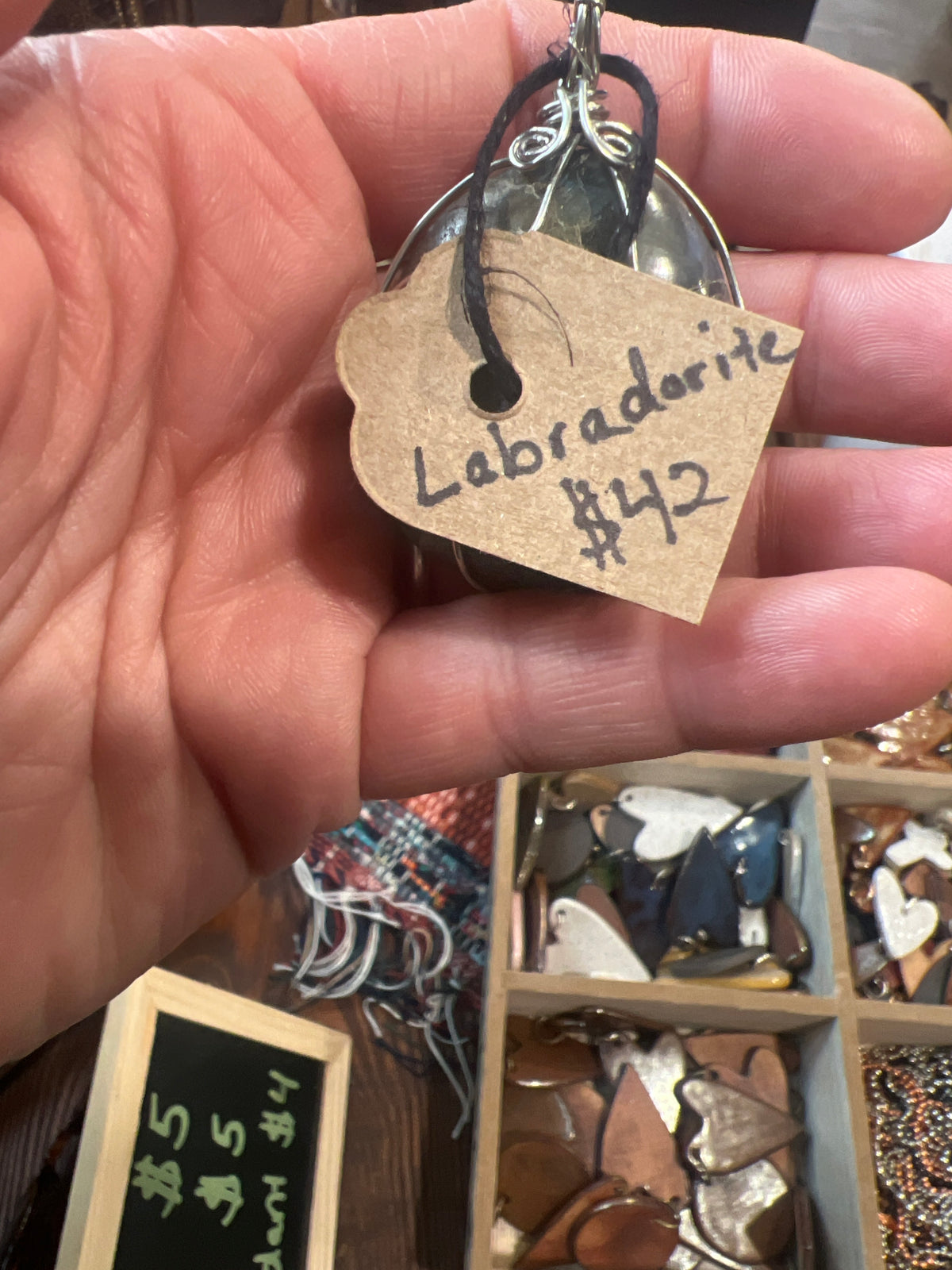 Labradorite charm (Local Vendor V-07)