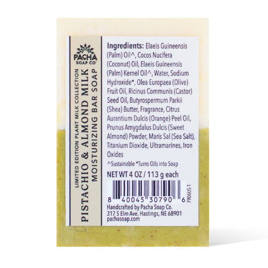 Pistachio and Almond Milk Bar Soap by Pacha