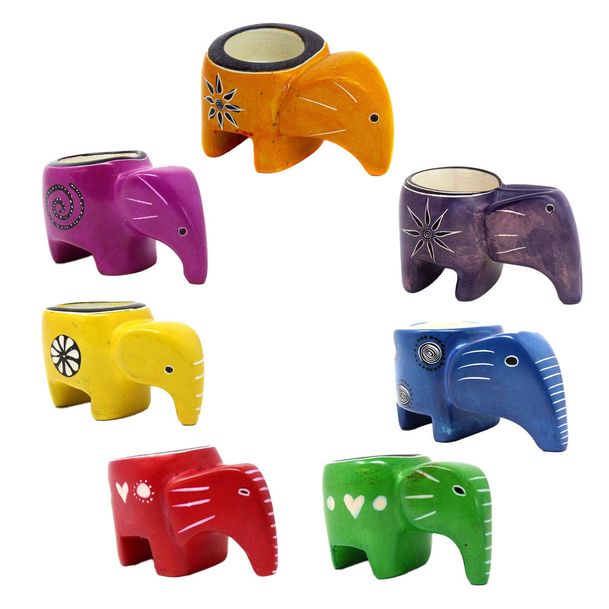Soapstone Elephant Tea Light Holder