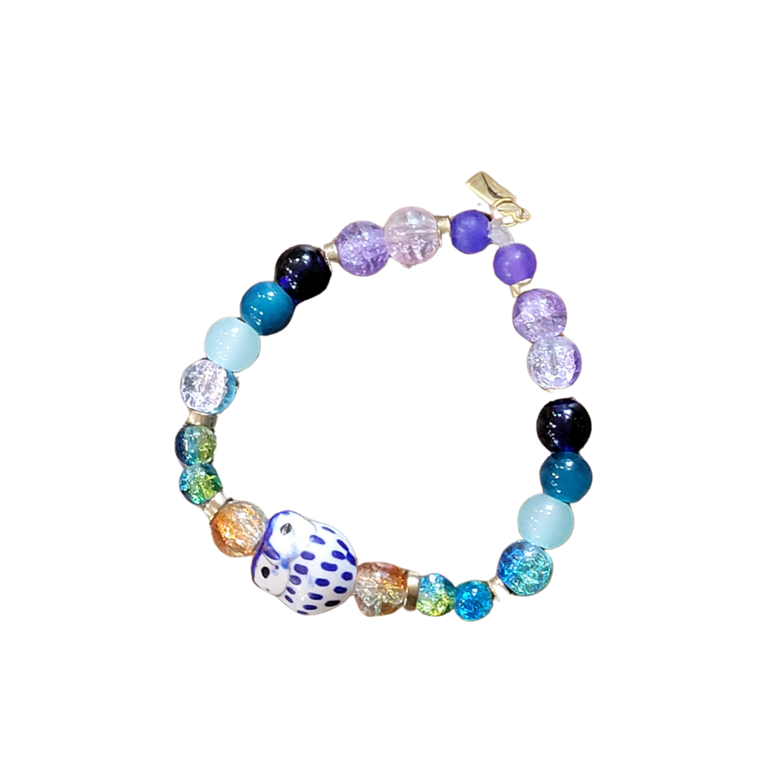 Owl Glass Beaded Bracelet