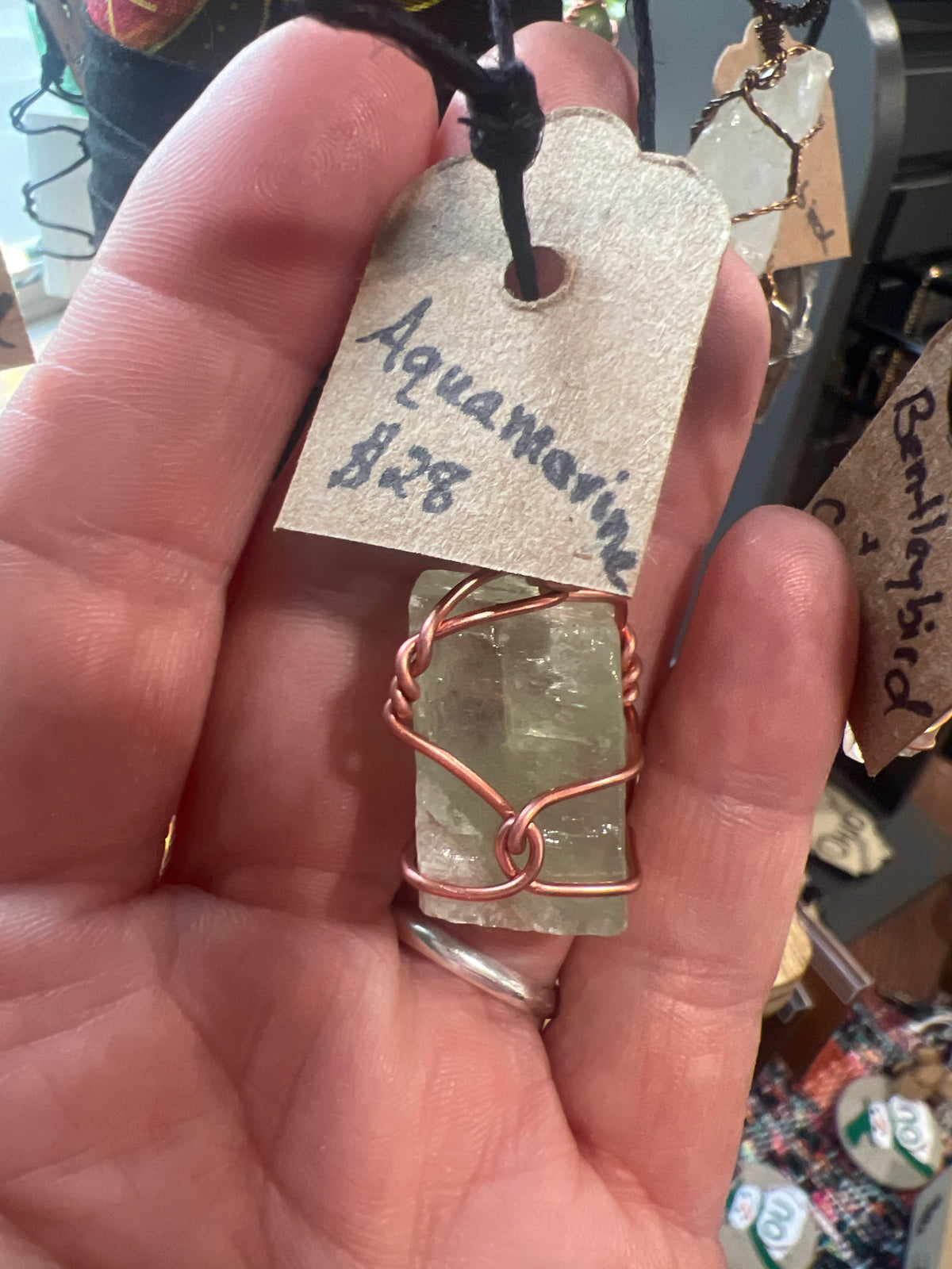 Aquamarine charm necklace (Local Vendor V-07)