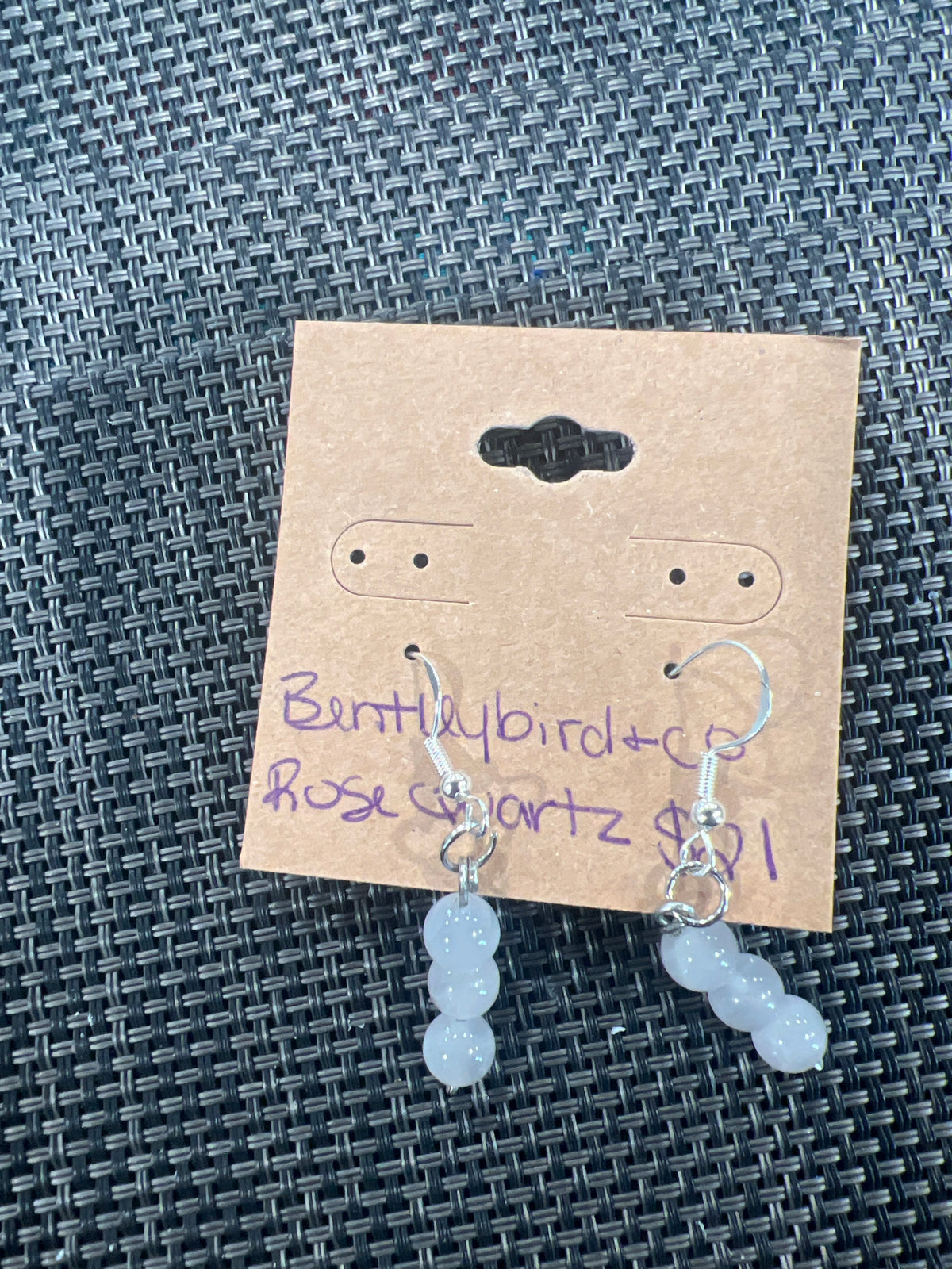 Rose Quartz earring (Local Vendor V-07)