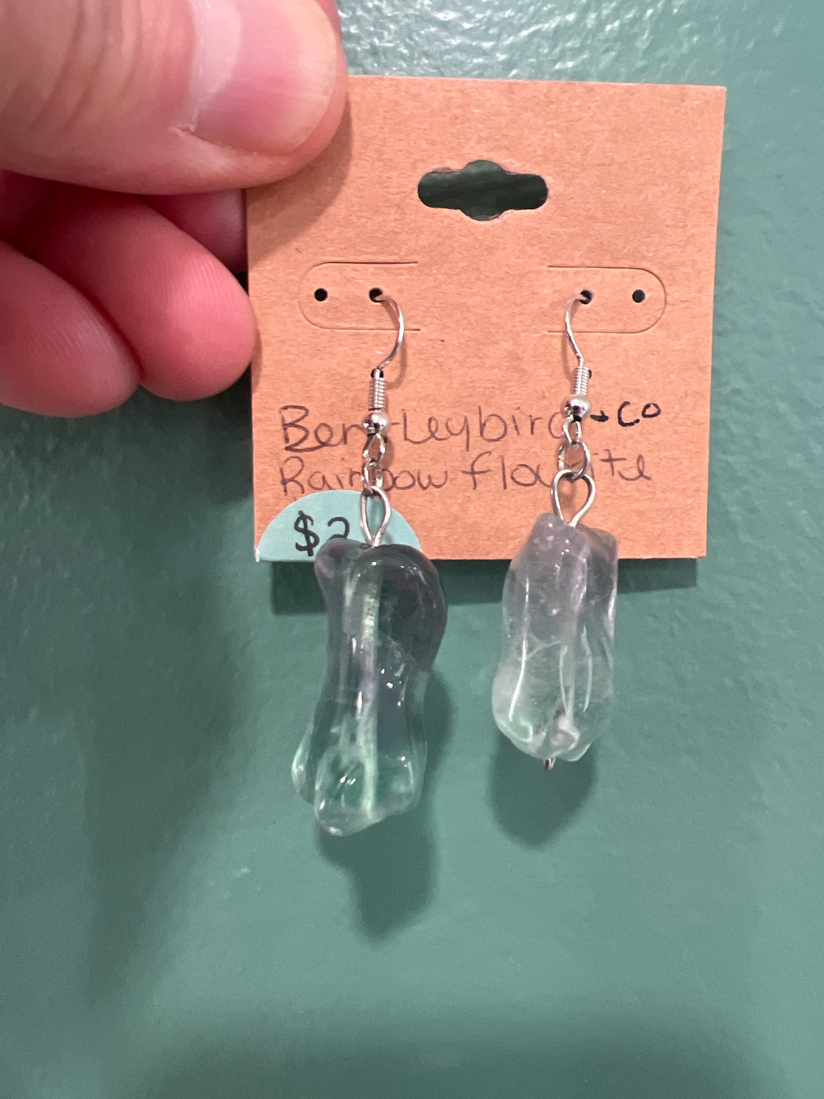 Rainbow Fluorite earrings (Local Vendor V-07)