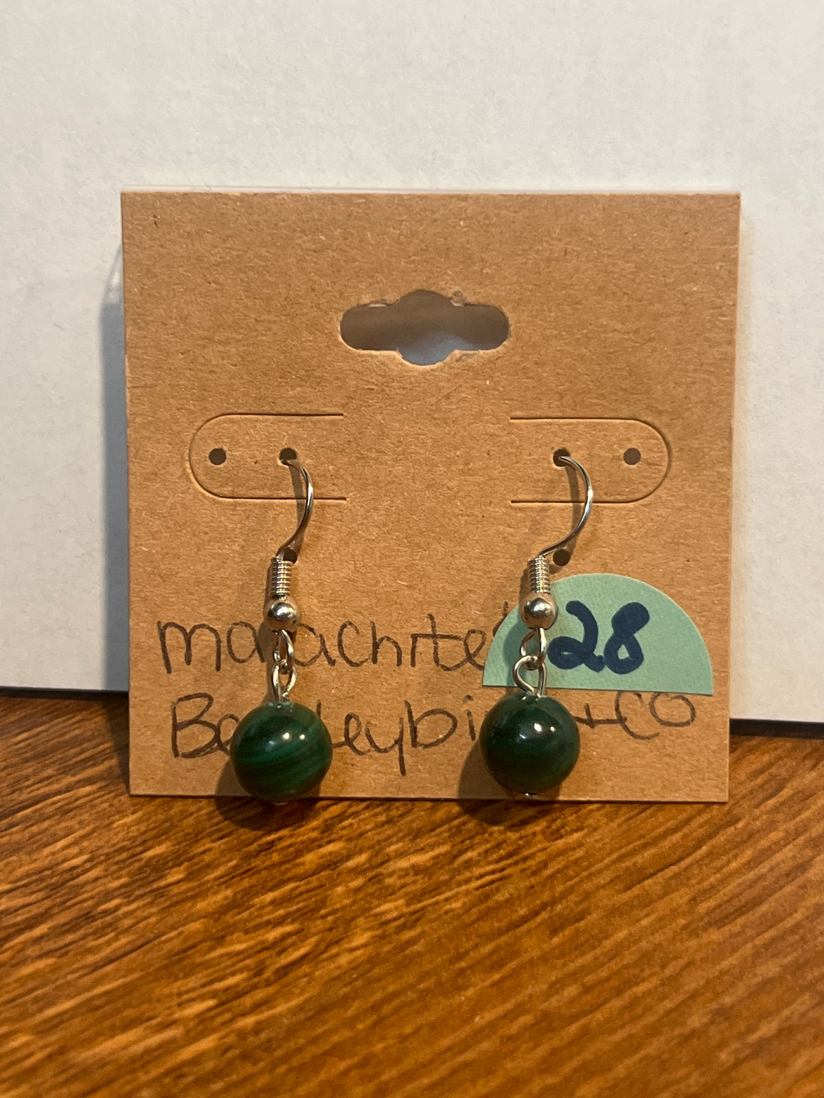 Malachite earrings (Local Vendor V-07)