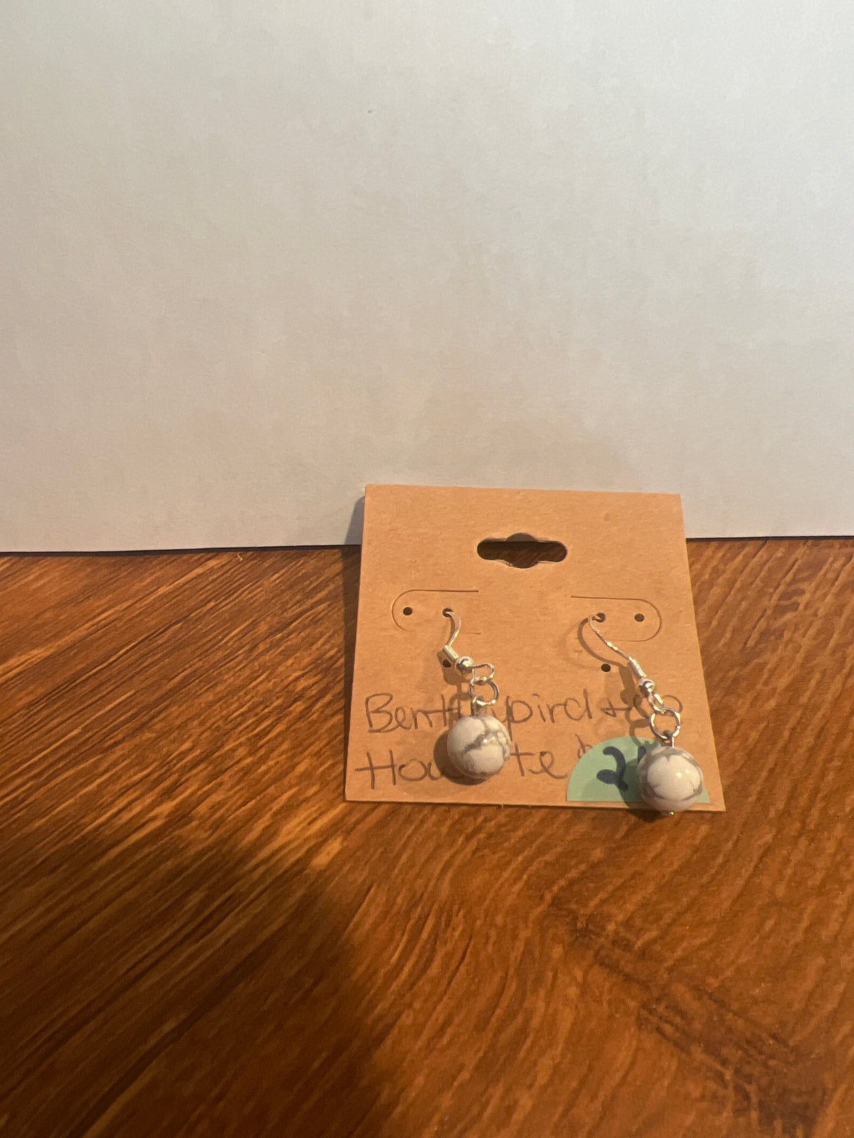 Howlite earrings (Local Vendor V-07)