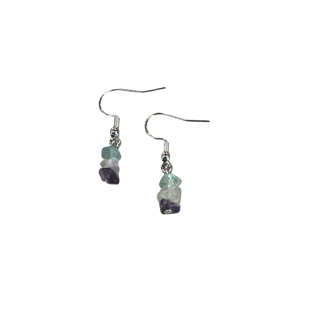Rainbow Flourite Earrings