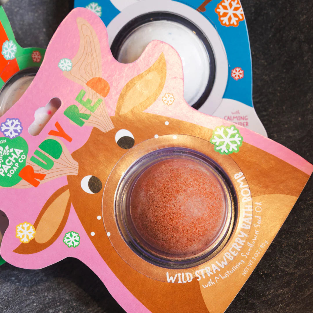 Rudy Red Wild Strawberry Bath Bomb