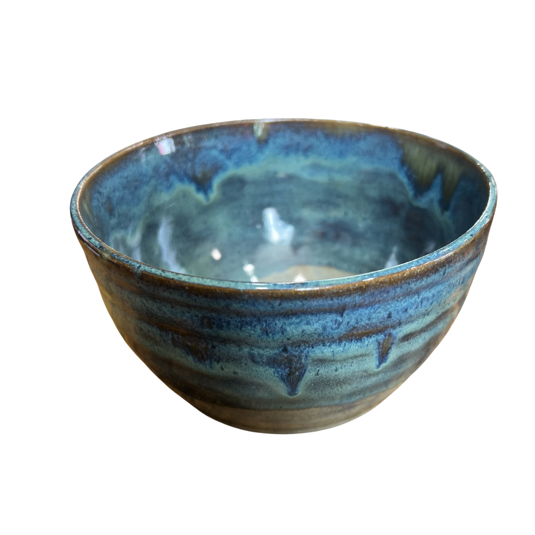 V-01 Medium Bowl in Blue-Green by Sweet Creek Pottery