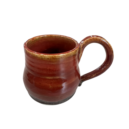 Brick Red-Gold Narrow Top Mug