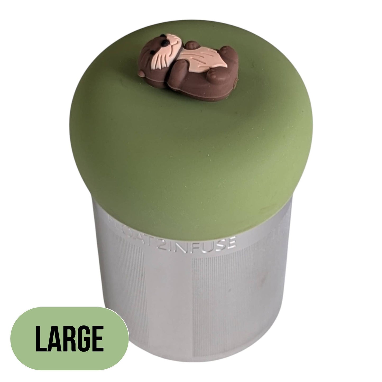 Otter | Large Floating Tea Infuser | Green Base |Brown Otter