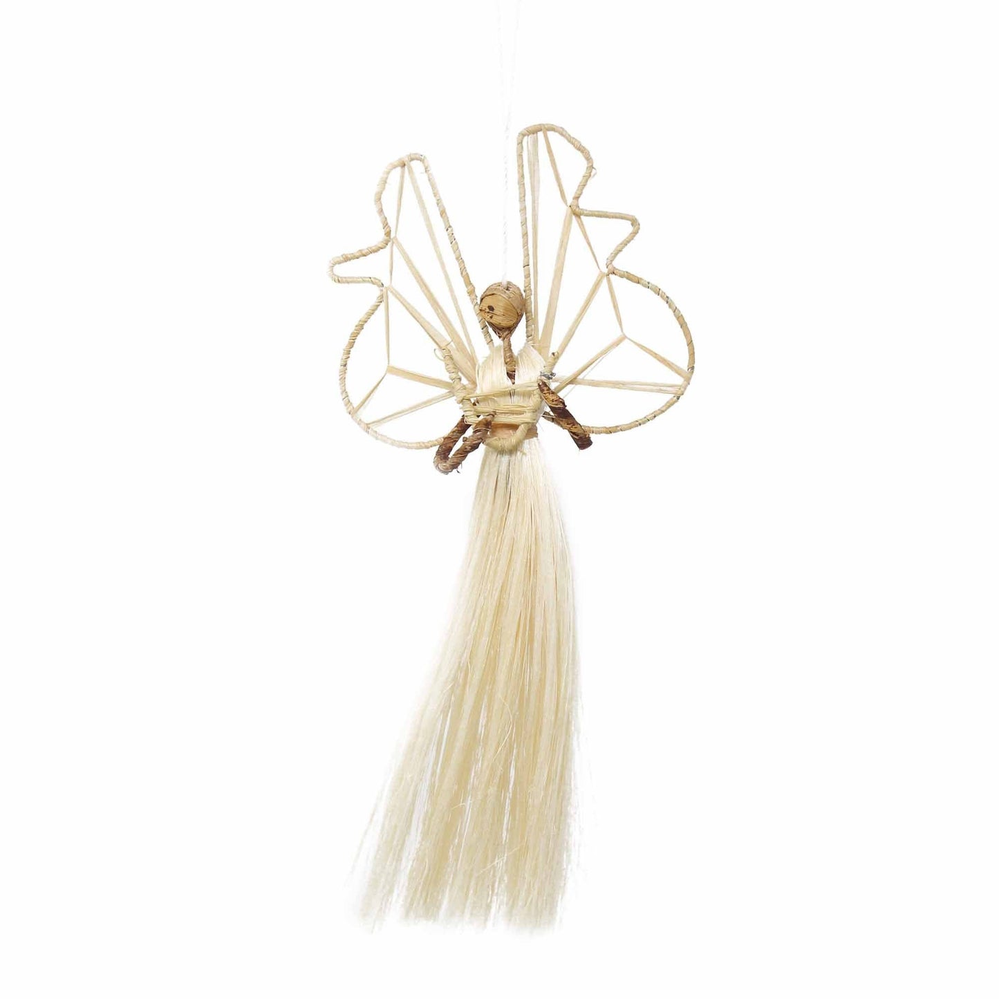 Sisal Angel Ornaments - 9-Inch