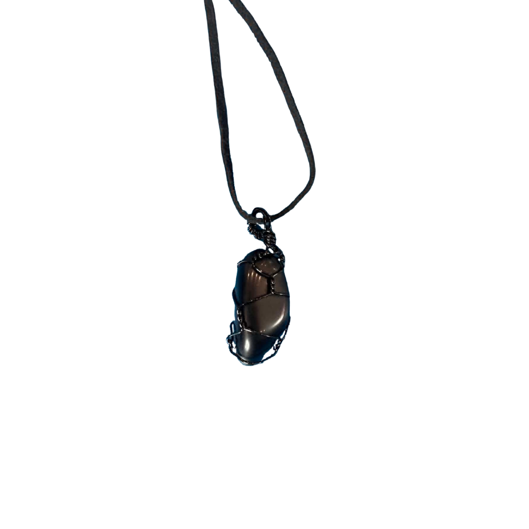 Onyx Necklace/Black Rope