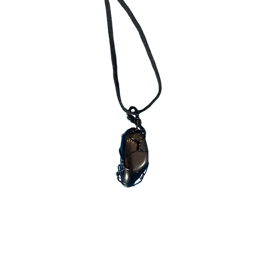 Onyx Necklace/Black Rope
