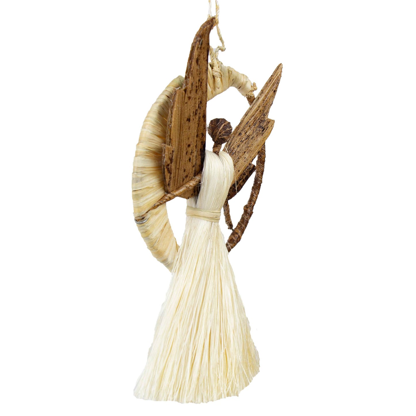 Angel Swinging on Crescent Moon Ornament