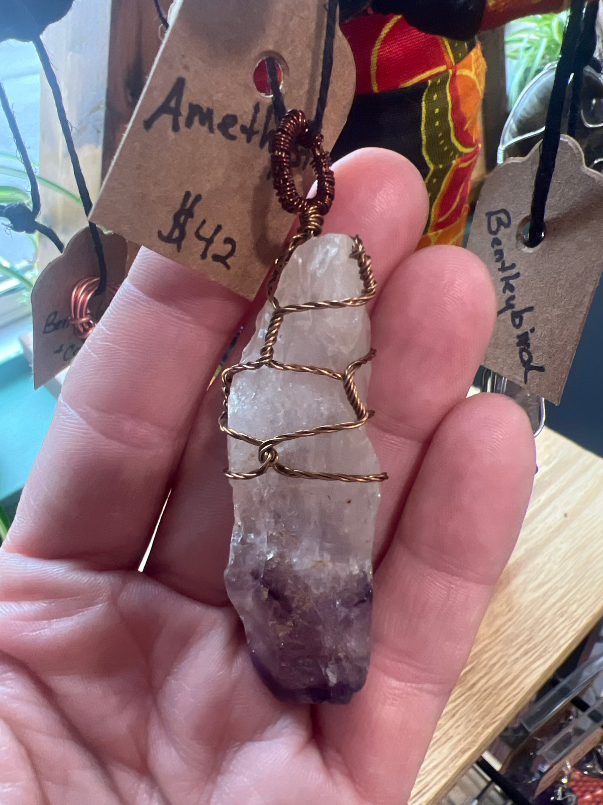 Amethyst charm necklace (Local Vendor V-07)