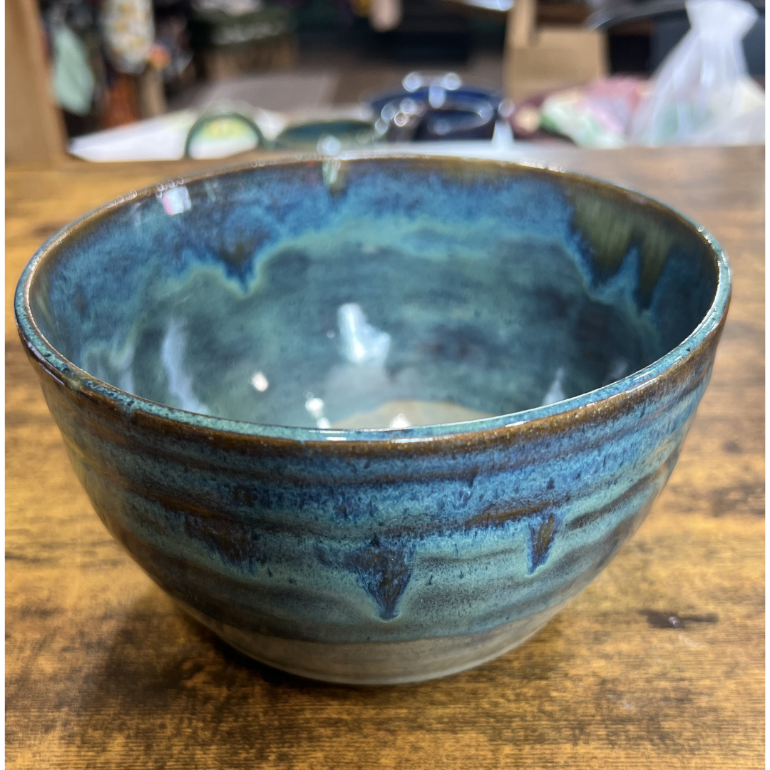 V-01 Medium Bowl in Blue-Green by Sweet Creek Pottery