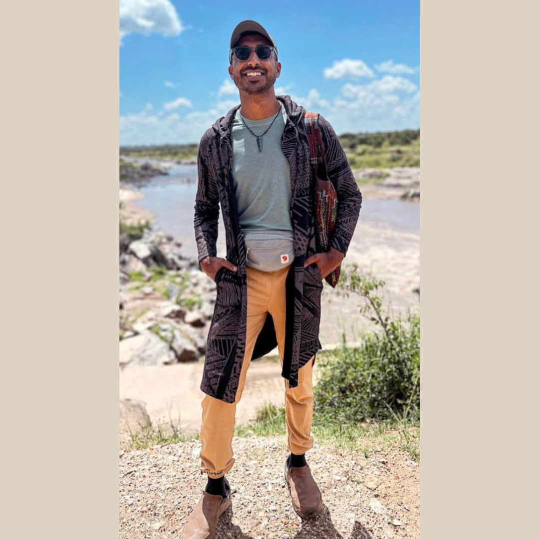 Denim Hooded Long Jacket (Unisex) by Wildlife Works