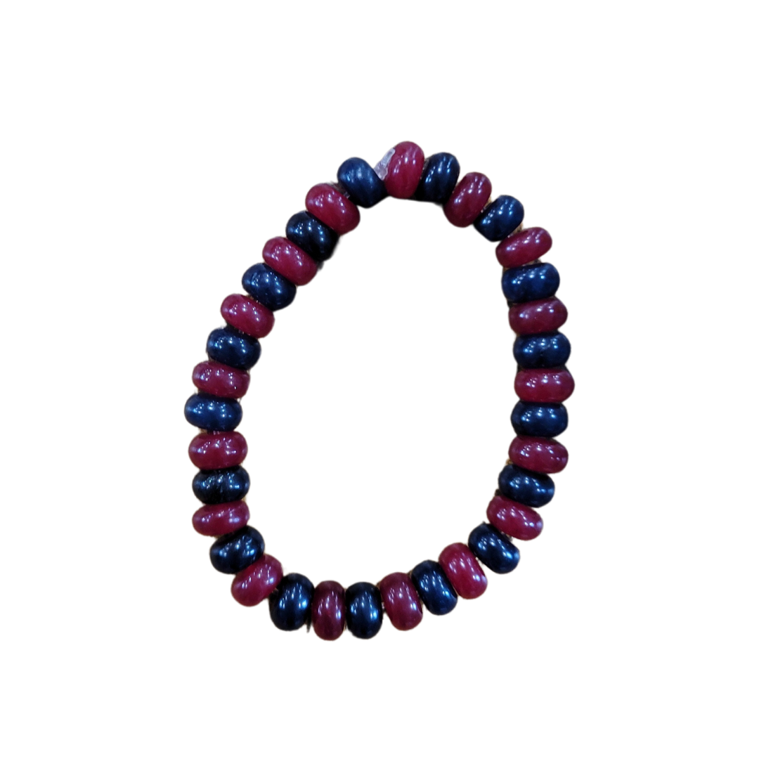 Ruby Red & Navy Quartz Bracelet