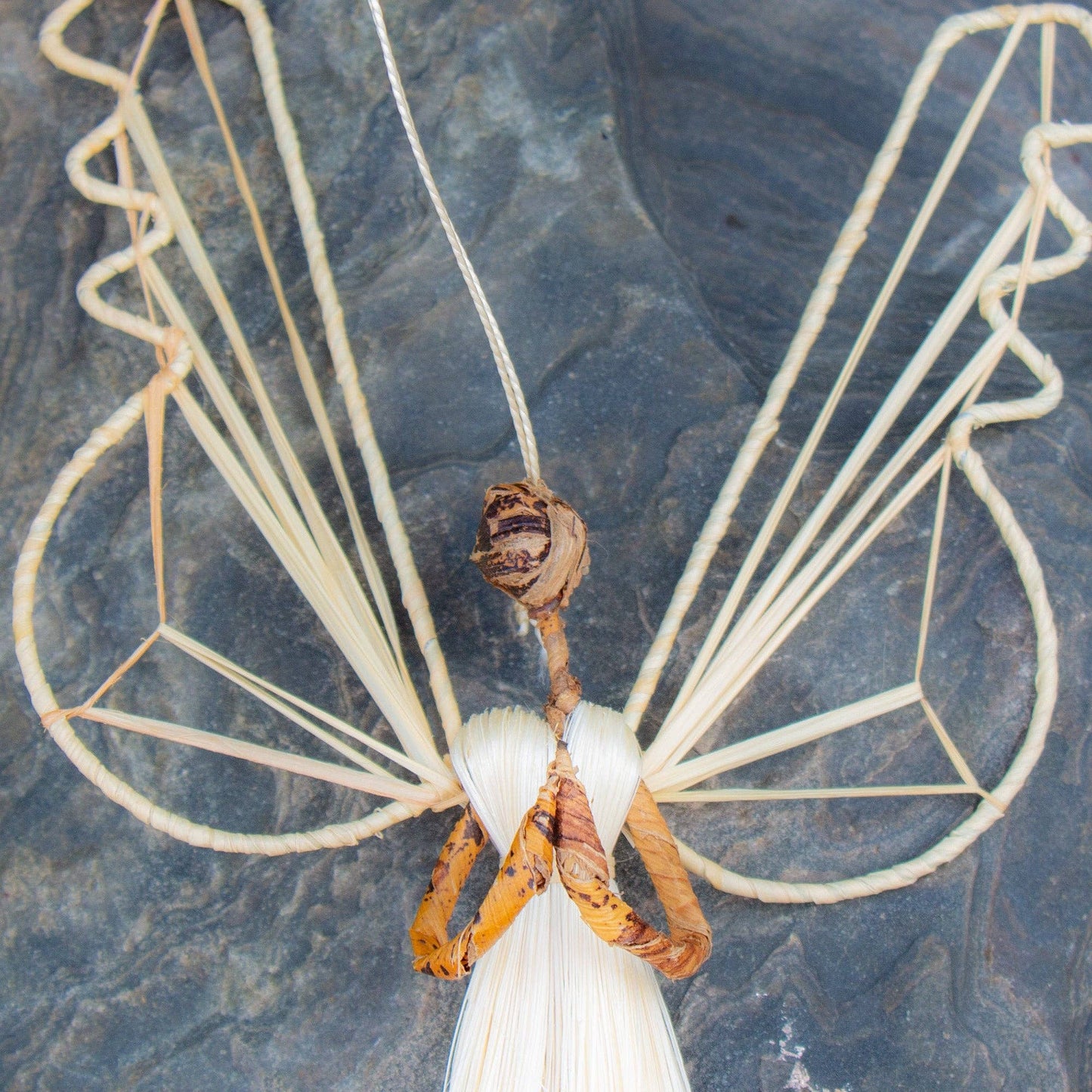 Sisal Angel Ornaments - 9-Inch