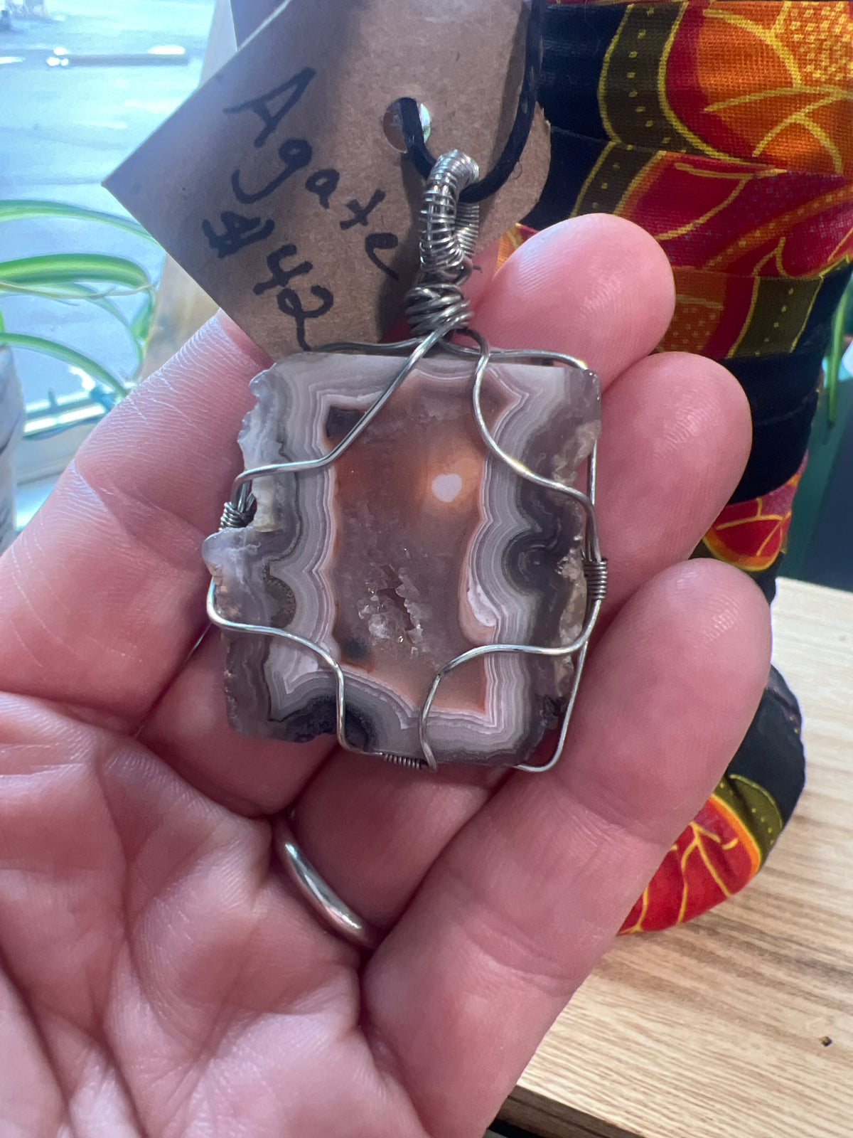 Agate charm necklace (Local Vendor V-07)