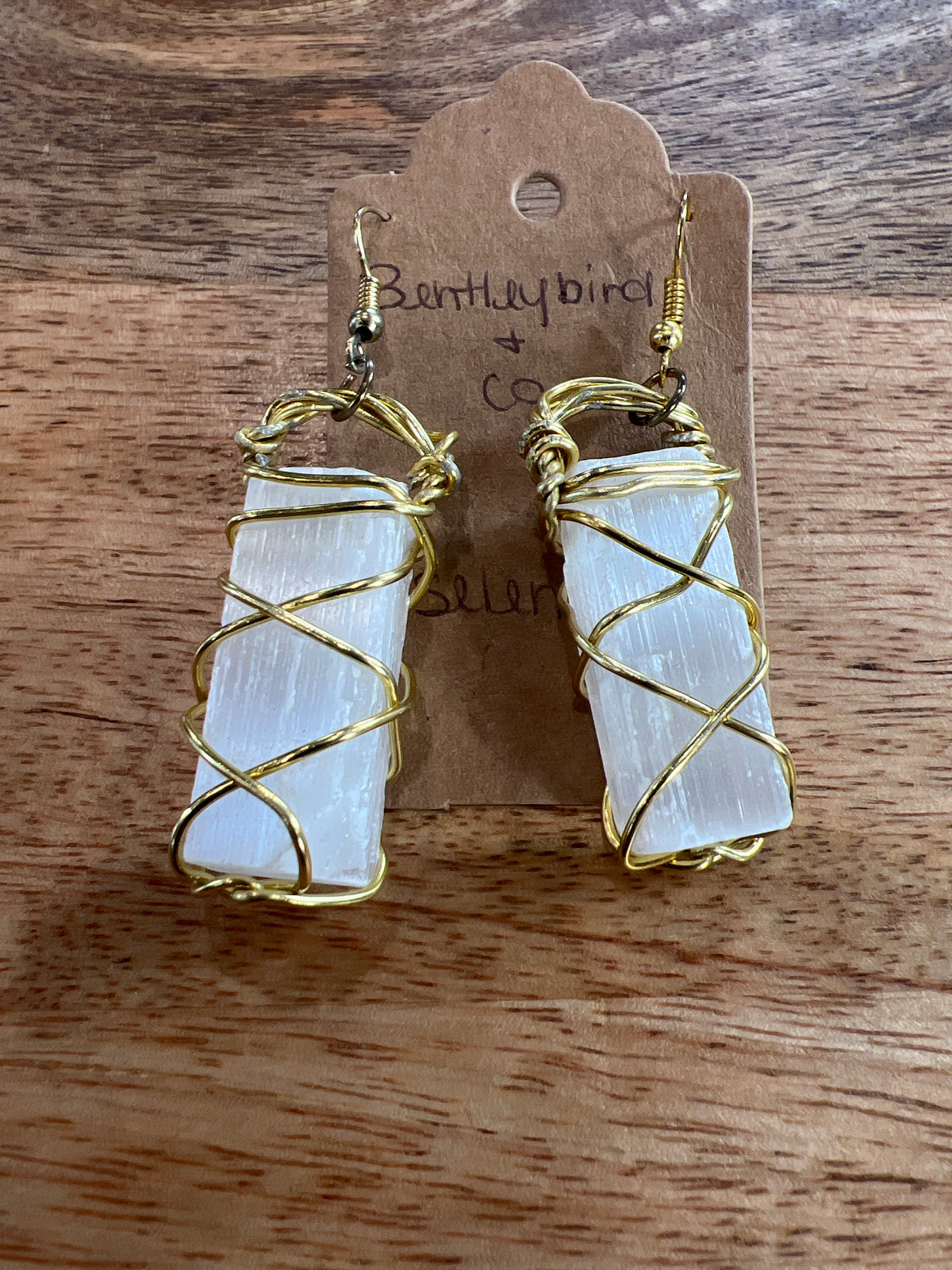 Selenite earrings (Local Vendor V-07)