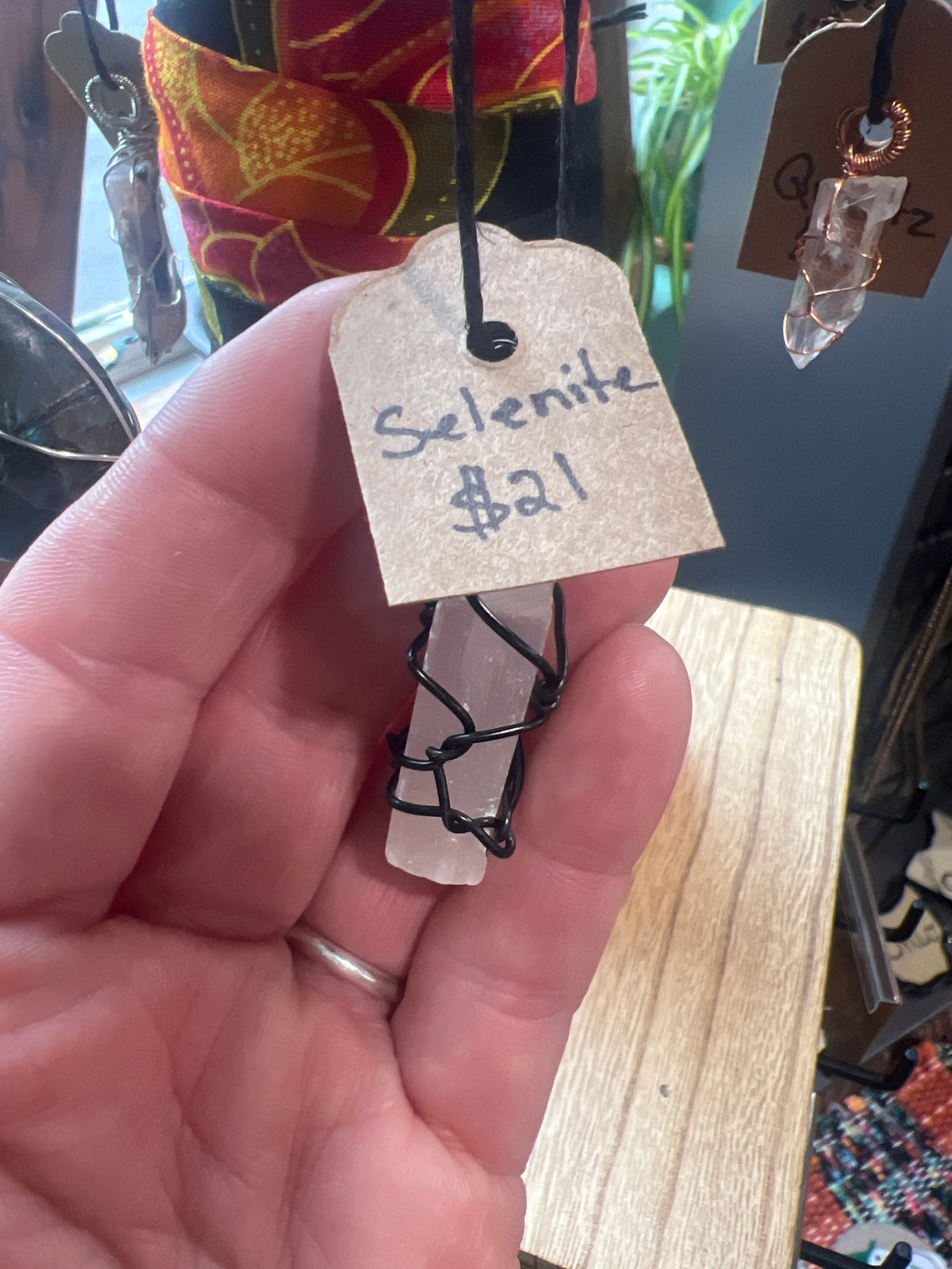 Selenite Charm (Local Vendor #V-07)