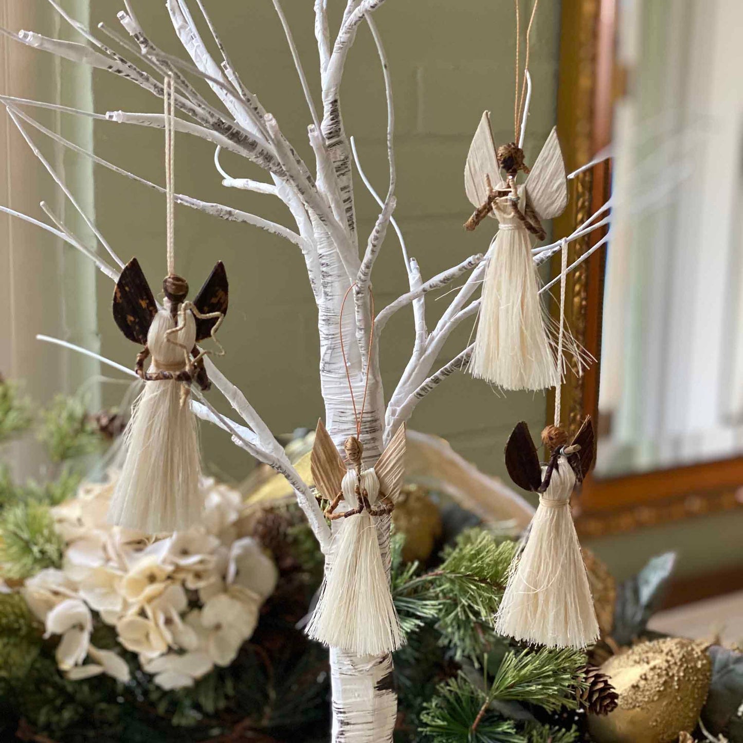 Sisal Floating Angel Ornaments (3.5 inch)