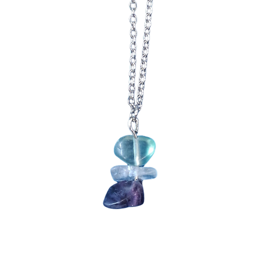 Rainbow Flourite Necklace - Dainty