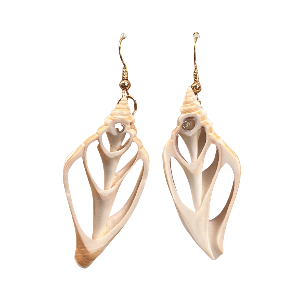 V-07. Hand-Picked Sliced Shell Earrings