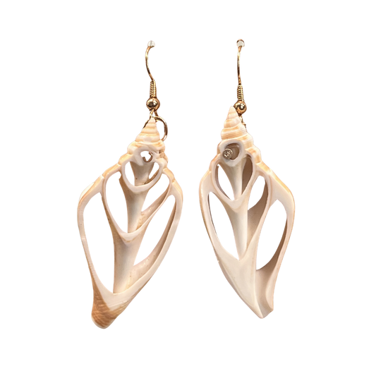 V-07. Hand-Picked Sliced Shell Earrings