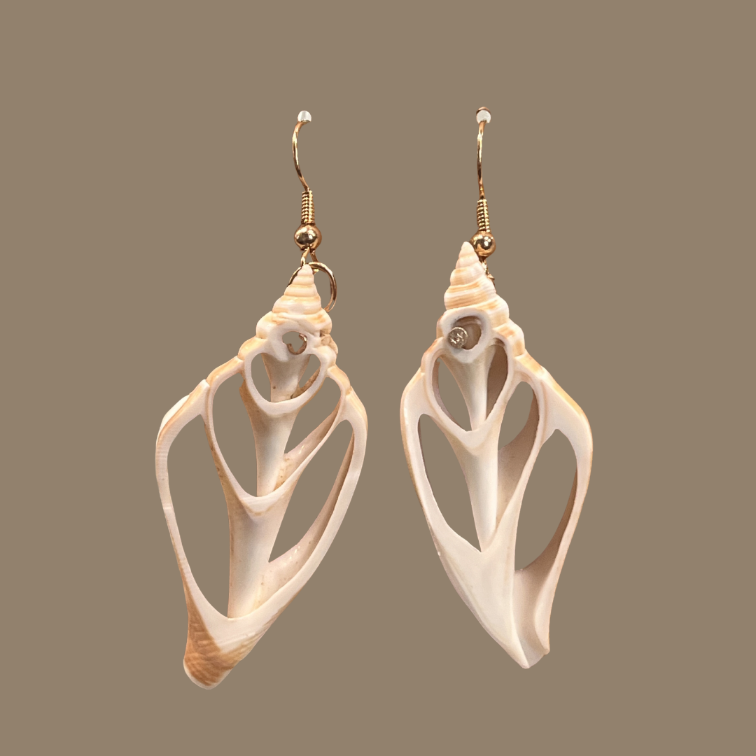 V-07. Hand-Picked Sliced Shell Earrings