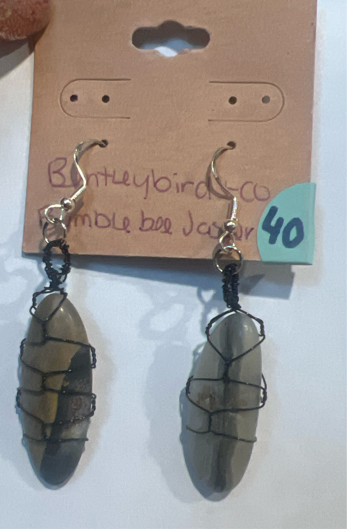 Bumblebee Jasper Earrings (Local Vendor V-07