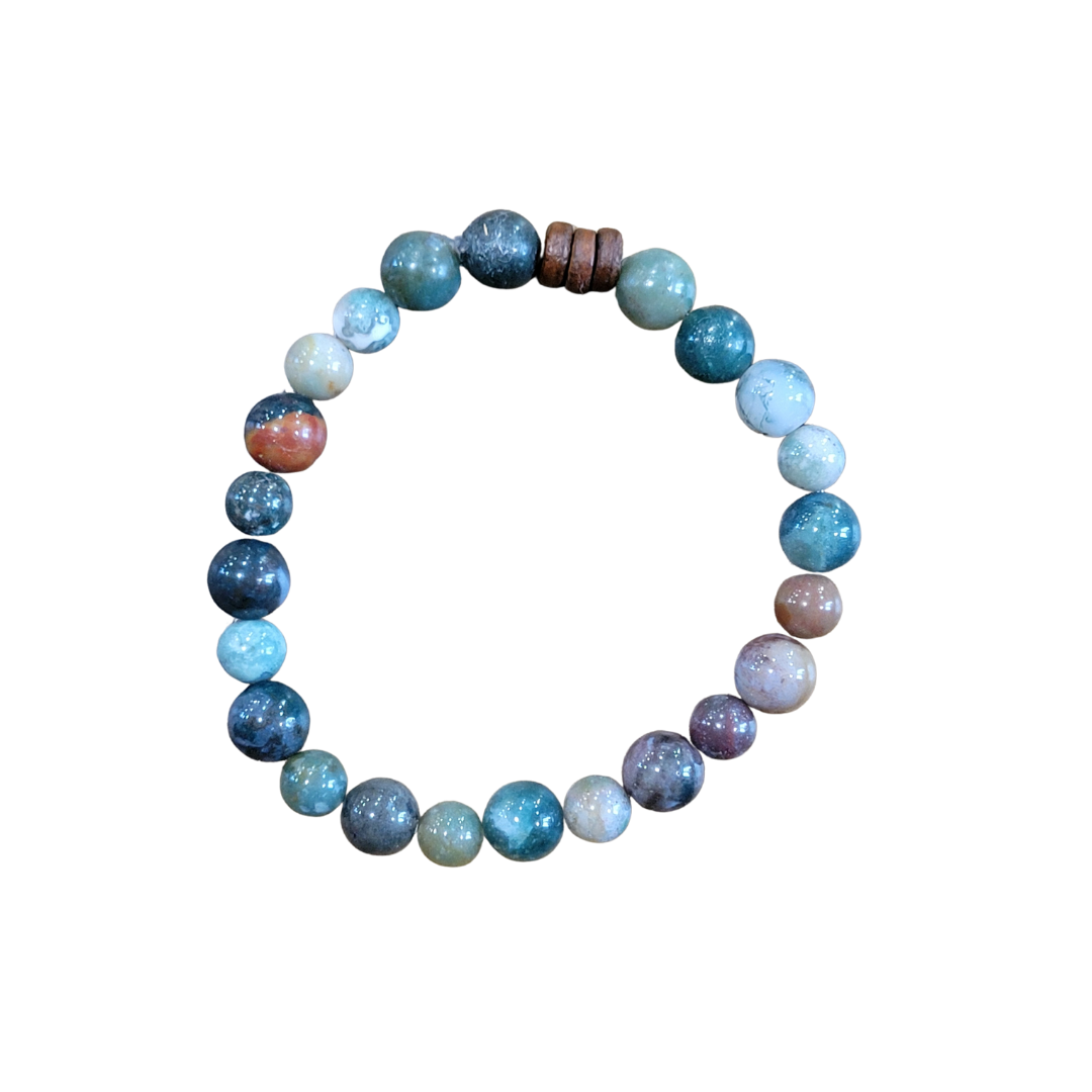Indian Agate w/Coconut Shells