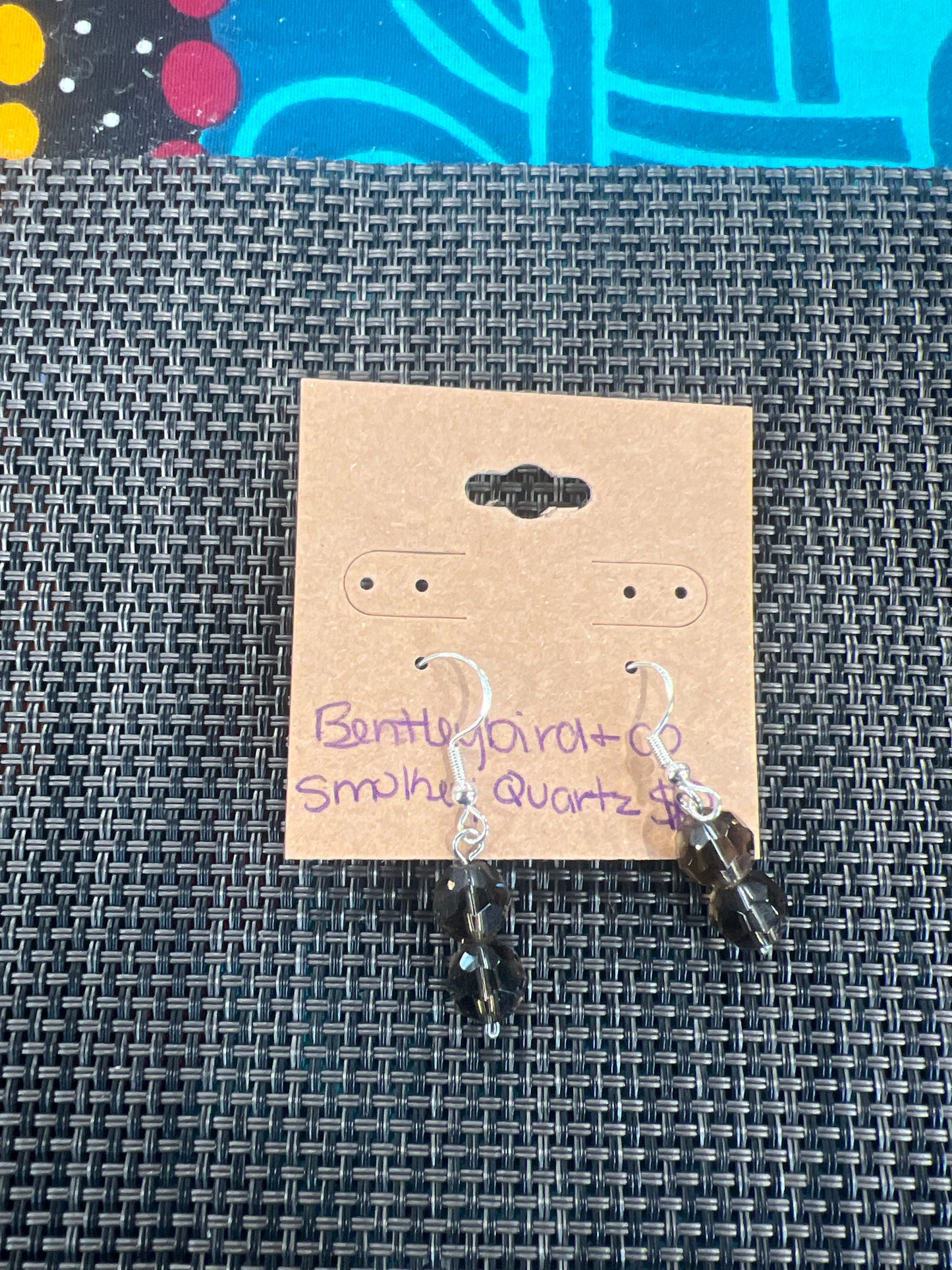 V-07. Smoky Quartz earrings