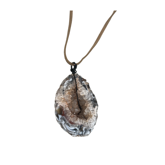 Geode/Rope Necklace