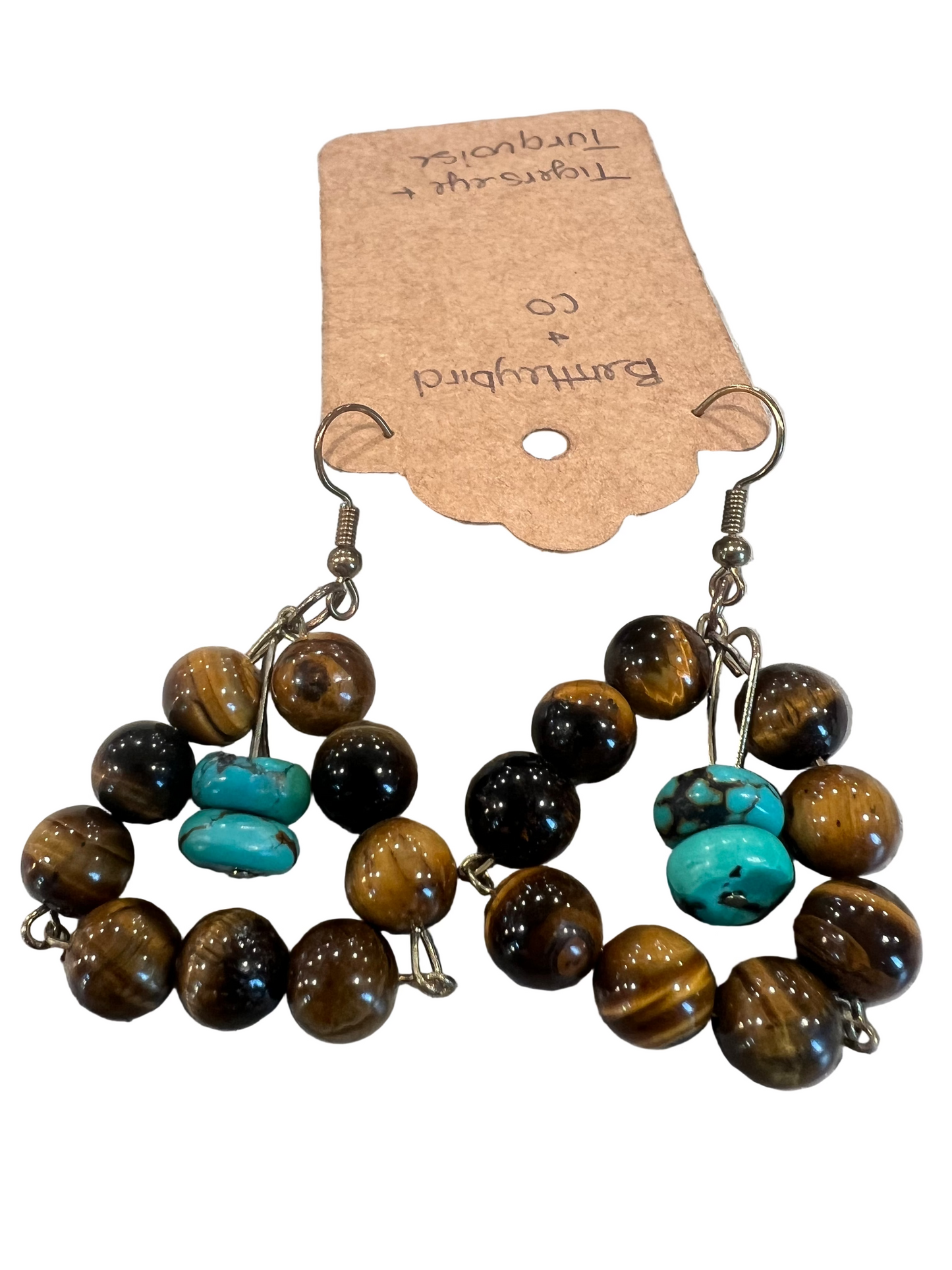 V-07 Tiger Eye/Turquoise Earrings