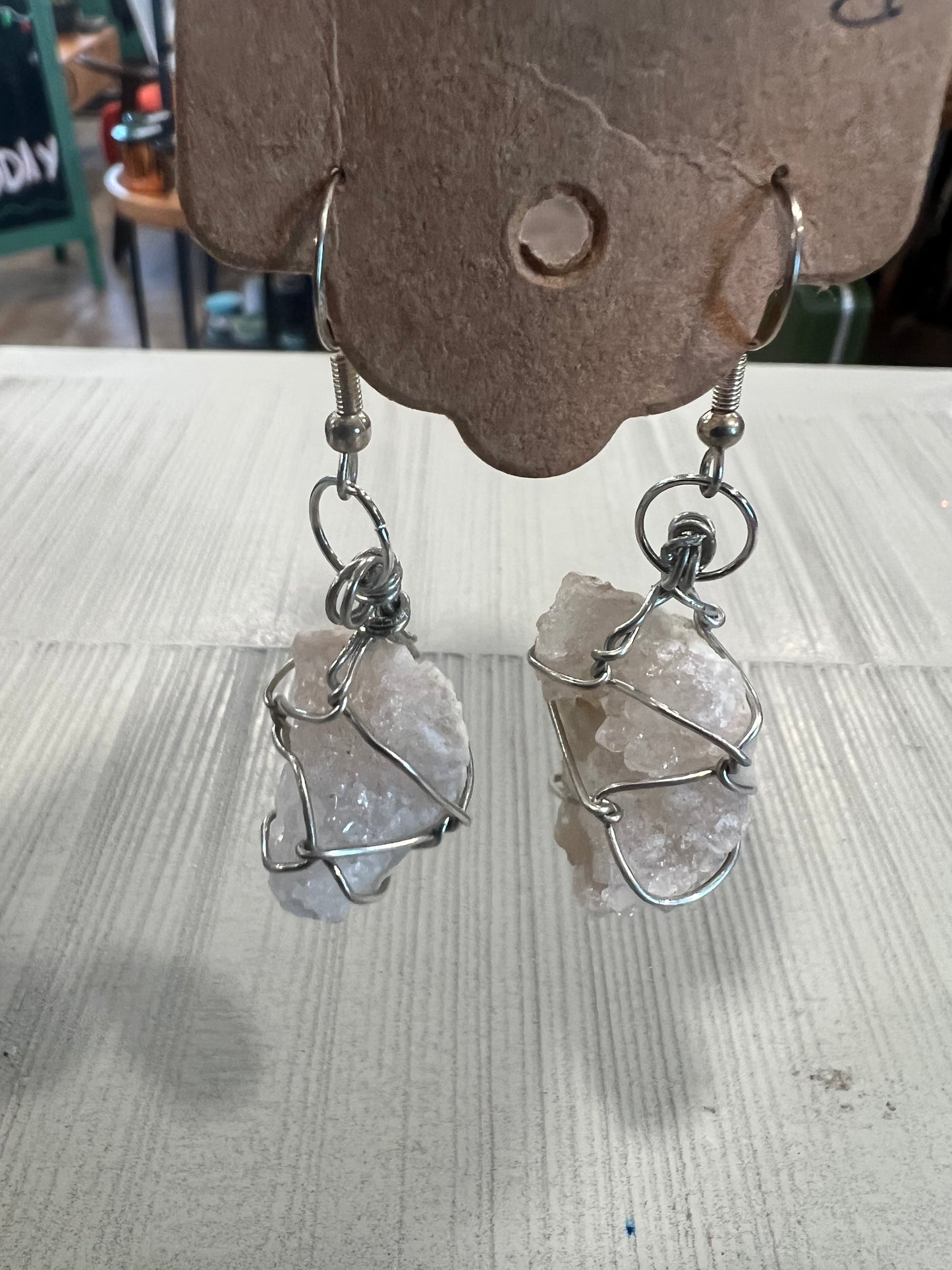 v-07 Raw Geode Earrings