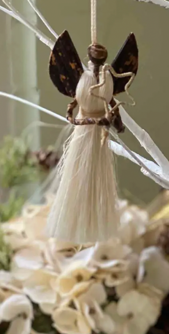 Sisal Floating Angel Ornaments (3.5 inch)