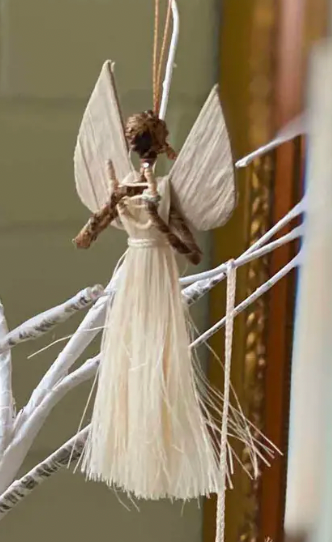 Sisal Floating Angel Ornaments (3.5 inch)