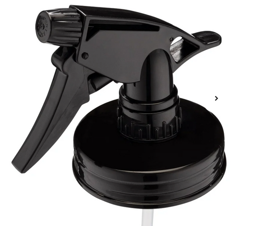 Trigger Sprayer For Mason Jar (Black)