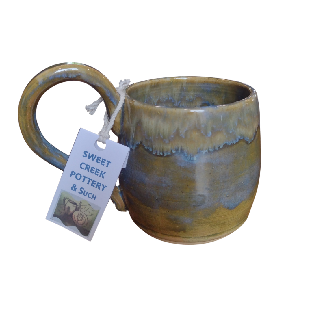 V-01 Sweet Creek Pottery Signature Mug in Green