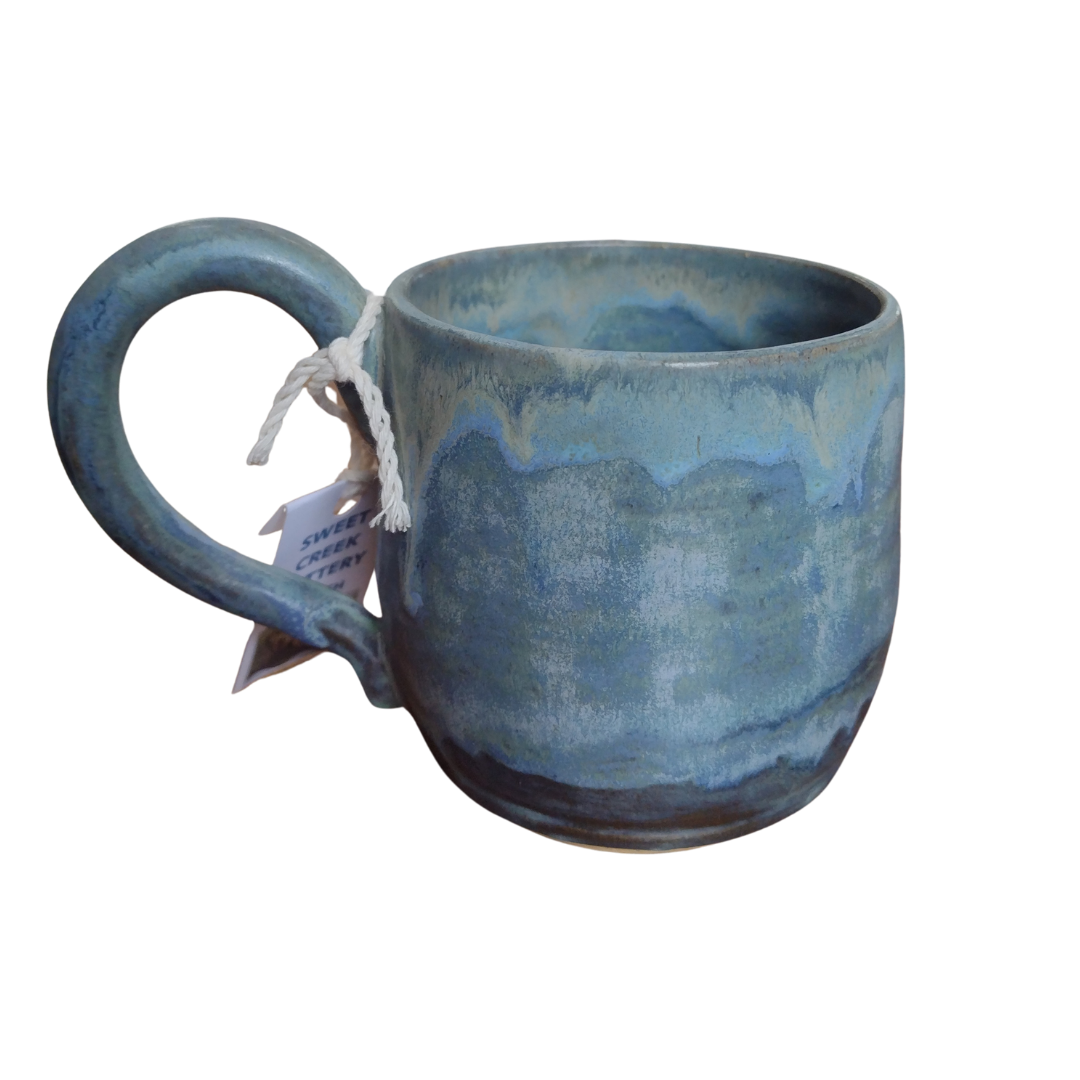 V-01 Mug by Sweet Creek Pottery in Blue Matte Finish