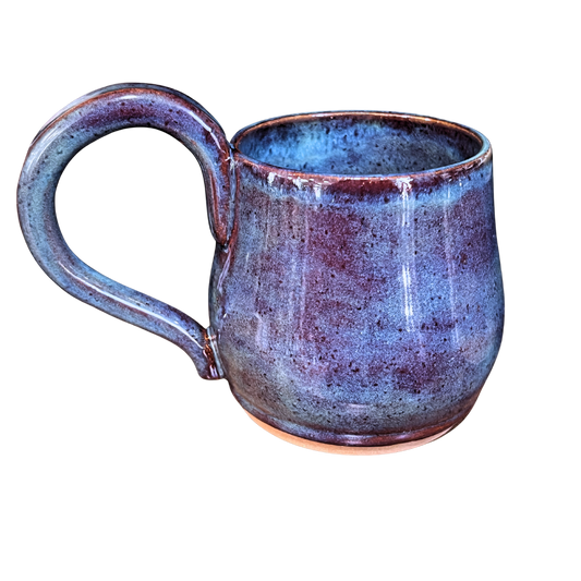 V-01 Mug in Blue & Burgundy by Sweet Creek Pottery