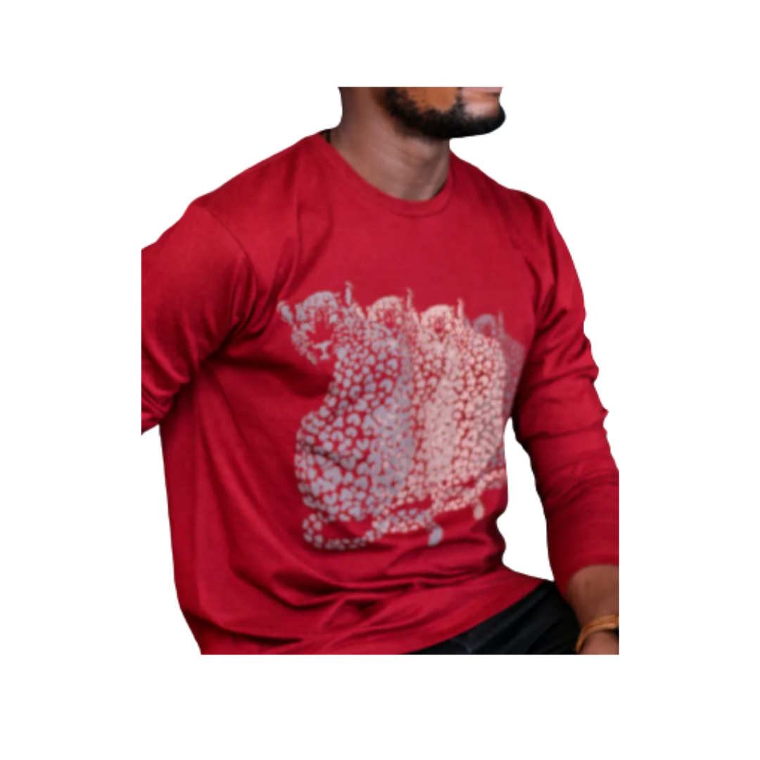 Wildlife Works Tee Cheetah Red Short Sleeve