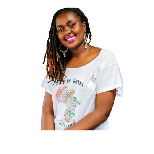 Wildlife Works Women's Tee Batwing Tee: Made in Kenya (White)