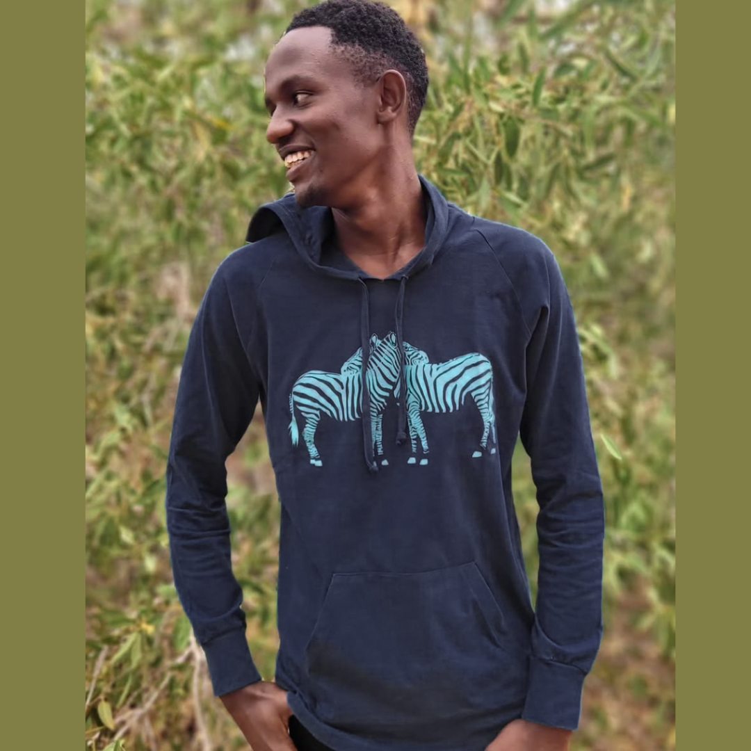 Zebra Hoodie by Wildlife Works