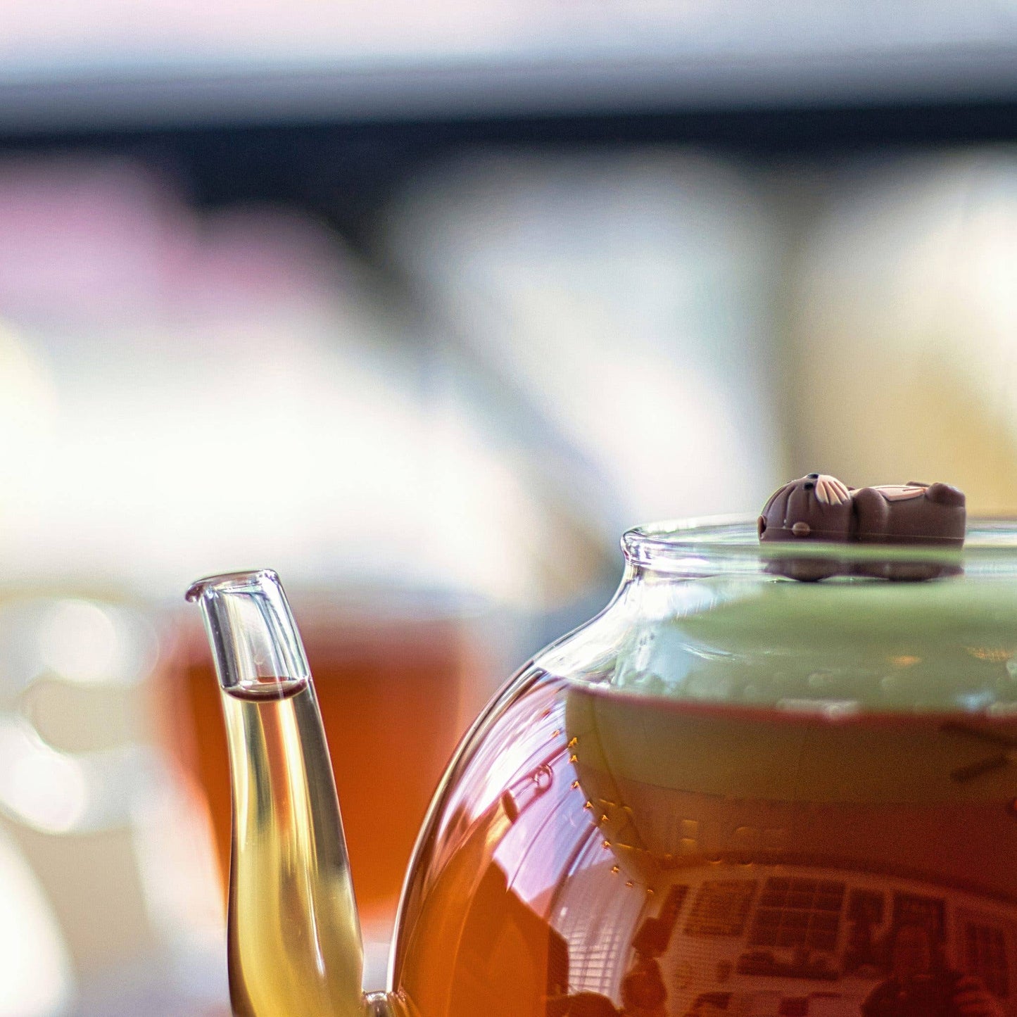 Otter | Large Floating Tea Infuser | Green Base |Brown Otter