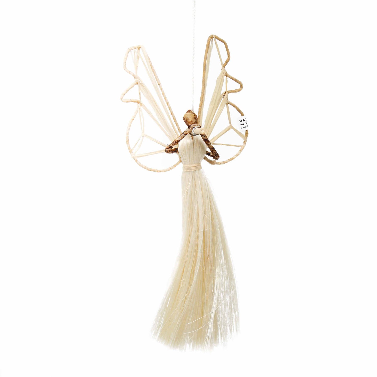 Sisal Angel Ornaments - 9-Inch