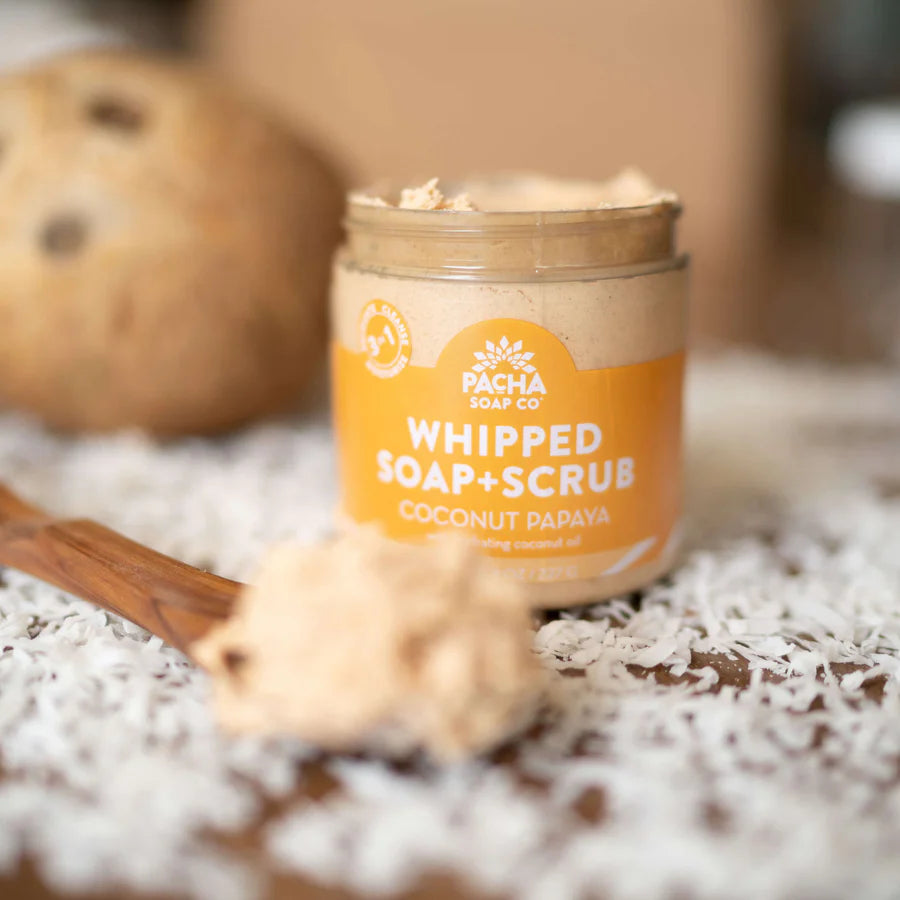 Coconut Papaya Whipped Soap Scrub