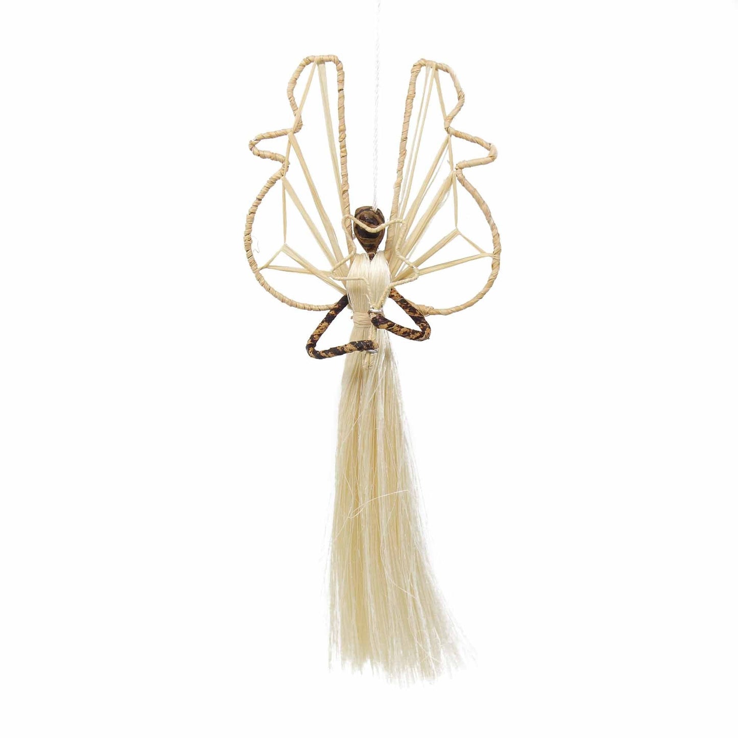 Sisal Angel Ornaments - 9-Inch